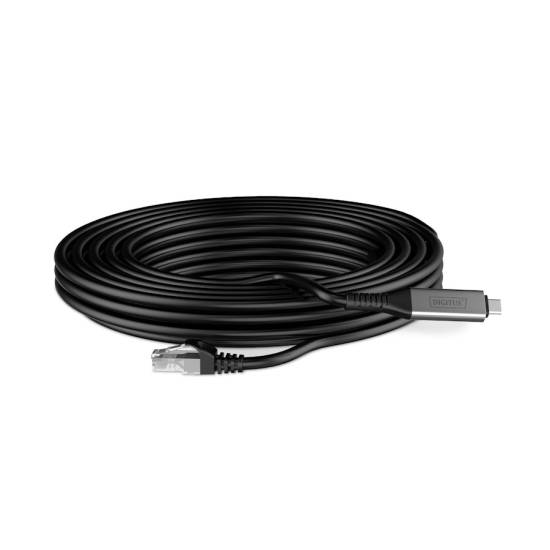 Adapter / karta sieciowa USB-C RJ45 1Gbps kabel 5m Digitus AK-300601-050-S