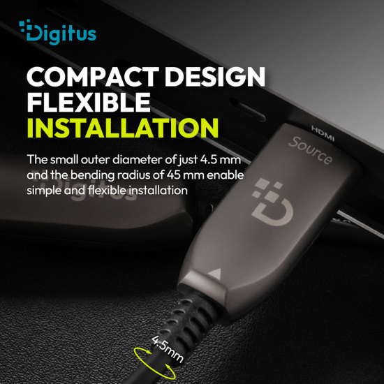 Kabel optyczny HDMI 2.1 AOC 8K opancerzony 15,0m Digitus AK-330128-150-S