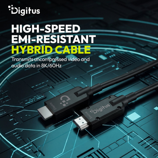 Kabel optyczny HDMI 2.1 AOC 8K opancerzony 80,0m Digitus AK-330128-800-S