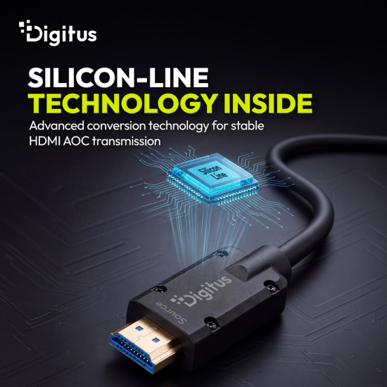Kabel optyczny HDMI 2.1 AOC 8K opancerzony 80,0m Digitus AK-330128-800-S