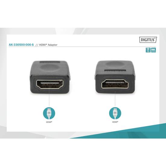 Adapter HDMI Ż / Ż Digitus AK-330500-000-S