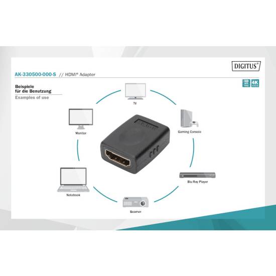 Adapter HDMI Ż / Ż Digitus AK-330500-000-S