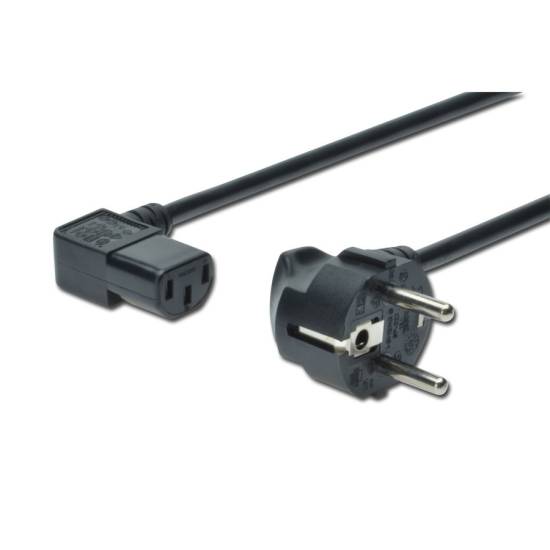 Kabel zasilania C13 kątowe - Schuko kątowe 1,8m Digitus AK-440102-018-S