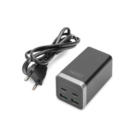 Ładowarka sieciowa GaN USB A x2 USB-C x2 PD 65W Digitus DA-10180