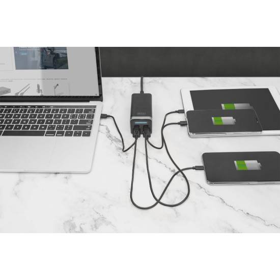 Ładowarka sieciowa GaN USB A x2 USB-C x2 PD 65W Digitus DA-10180