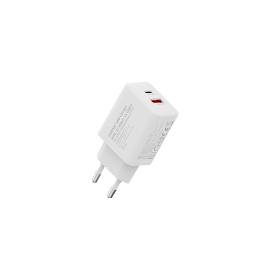 Ładowarka sieciowa zasilacz 20W 1x USB-C 1x USB-A biała Digitus DA-10300