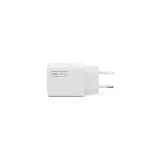 Ładowarka sieciowa zasilacz 20W 1x USB-C 1x USB-A biała Digitus DA-10300