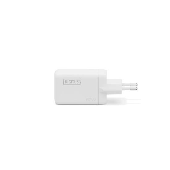Ładowarka sieciowa zasilacz 67W GaN II USBA x1 USBC x2  Digitus DA-10303