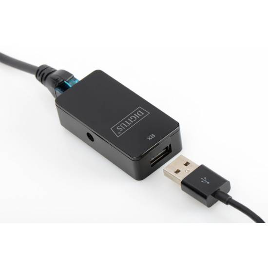Kabel USB 2.0 A-A przedłużacz UTP 50m Digitus DA-70141