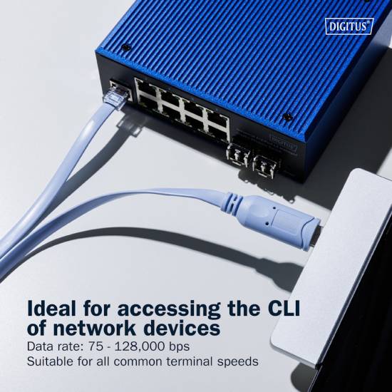 Konwerter USB 2.0 -> RJ45 do konsoli chipset FTDI FT232RNL kabel 1,8m Digitus DA-70173