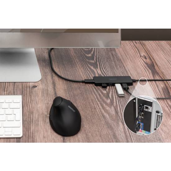 Hub USB 3.0 x4 adapter USB-C kabel 1,2m Digitus DA-70236