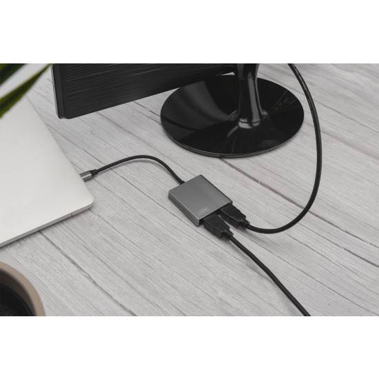 Adapter USB-C -> 2x HDMI MST Digitus DA-70828