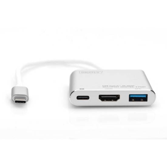 Adapter USB-C -> HDMI 4K + USB-C PD 61W + USB3.0 Digitus DA-70838-1
