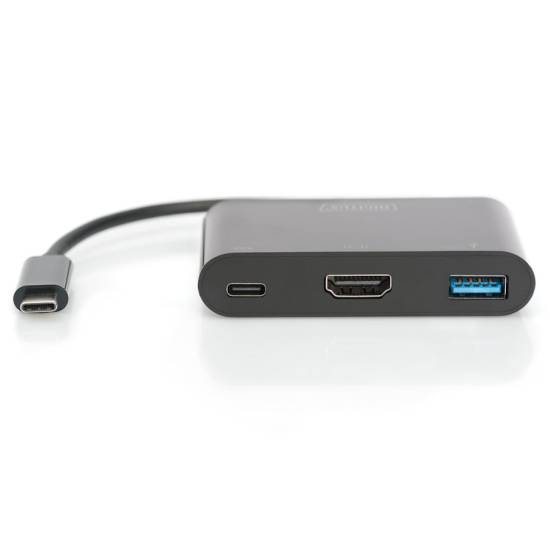 Adapter USB-C -> HDMI 4K + PD 60W + USB3.0 Digitus DA-70855