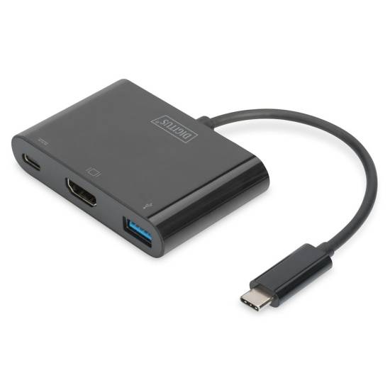 Adapter USB-C -> HDMI 4K + PD 60W + USB3.0 Digitus DA-70855