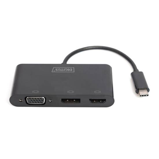 Adapter USB-C -> HDMI 4K + DisplayPort + VGA Digitus DA-70859