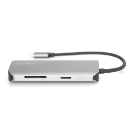 Hub USB-C -> USB 3.0 x2 HDMI x2 4K RJ45 PD 100W Digitus DA-70884