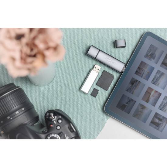 Czytnik kart SD/microSD USB-A/USB-C + port USB 3.0 Digitus DA-70886