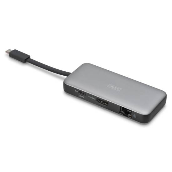 Stacja dokująca USBC 7-portów HDMI 4K RJ45 USB 3.2 x2 USBC PD 100W czytnik kart Digitus DA-70916