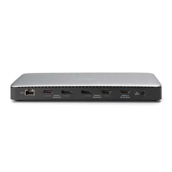 Stacja dokująca USBC 13-portów HDMI 4K x3 DP 4k x2 RJ45 2.5Gbit USB 3.2 x4 USBC 32 x1 zasilacz 150W Digitus DA-70918