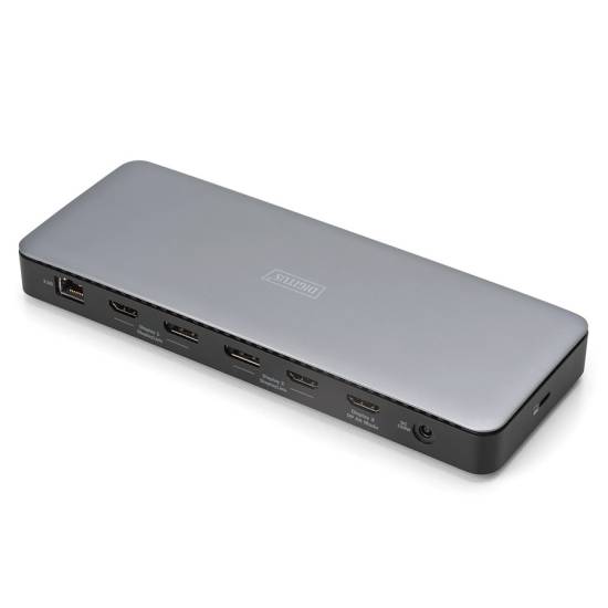 Stacja dokująca USBC 13-portów HDMI 4K x3 DP 4k x2 RJ45 2.5Gbit USB 3.2 x4 USBC 32 x1 zasilacz 150W Digitus DA-70918