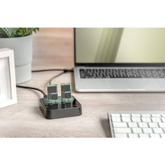 Stacja dokująca USB-C dyski 2x M.2 PCIe/NVMe klonowanie Digitus DA-71545