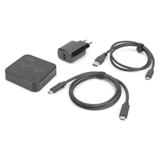 Stacja dokująca USB-C dyski 2x M.2 PCIe/NVMe klonowanie Digitus DA-71545