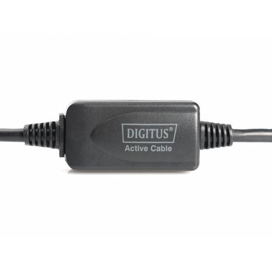 Kabel USB 2.0 A-A przedłużacz 10m aktywny Digitus DA-73100-1