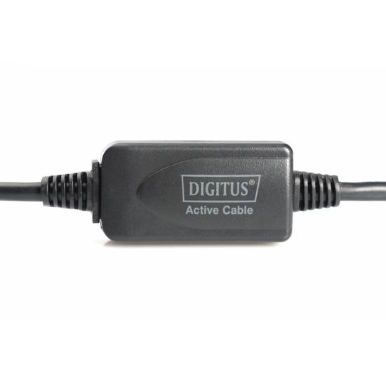 Kabel USB 2.0 A-A przedłużacz 15m aktywny Digitus DA-73101