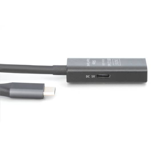 Kabel USB 3.2 USB-C -> USB-A 5G przedłużacz 5m aktywny Digitus DA-73110