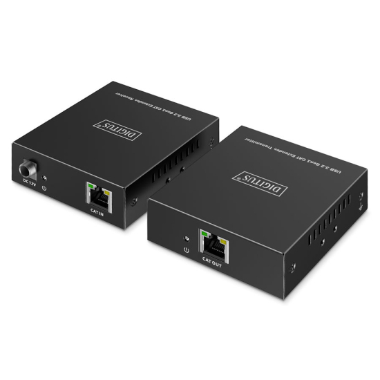 Kabel USB 3.1 Gen1 przedłużacz po skrętce kat. 6A. do 100m 3x USB-A 1x USB-C do 5 Gbps Digitus DA-73121