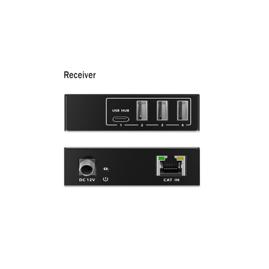 Kabel USB 3.1 Gen1 przedłużacz po skrętce kat. 6A. do 100m 3x USB-A 1x USB-C do 5 Gbps Digitus DA-73121