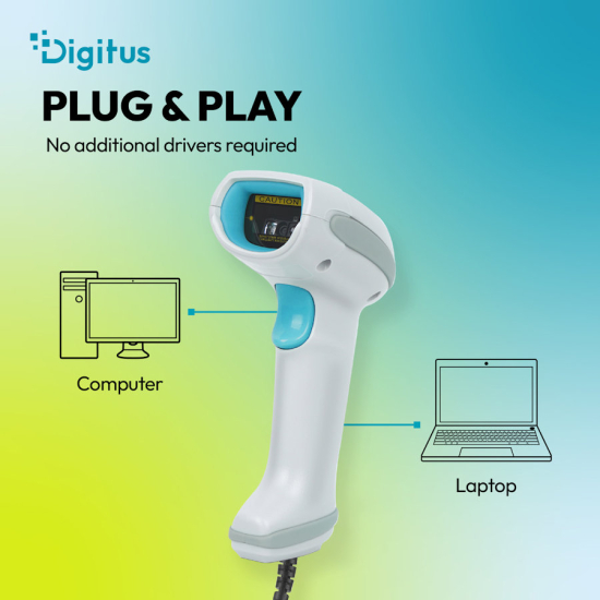 Czytnik kodów kreskowych 1D/2D USB ze stojakiem Digitus DA-81006