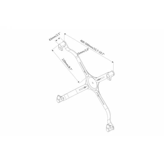 Adapter do monitora LCD bez otworów VESA Digitus DA-90347