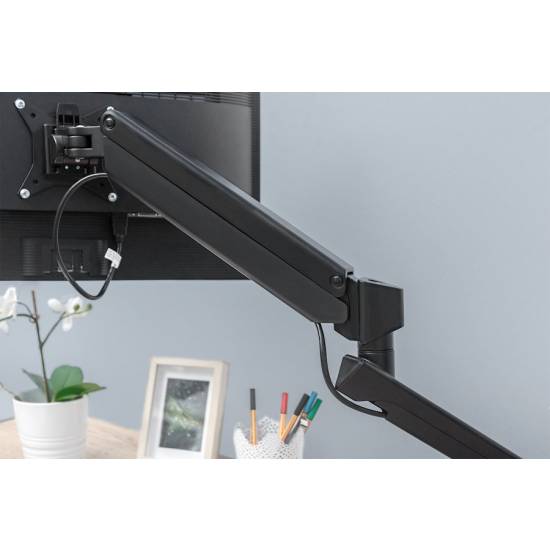 Ramię do monitora LCD ze sprężyną gazową HDMI VGA USB-C PD 87W Digitus DA-90405
