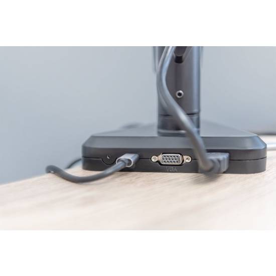 Ramię do monitora LCD ze sprężyną gazową HDMI VGA USB-C PD 87W Digitus DA-90405