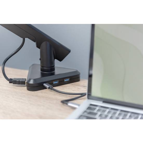 Ramię do monitora LCD ze sprężyną gazową HDMI VGA USB-C PD 87W Digitus DA-90405