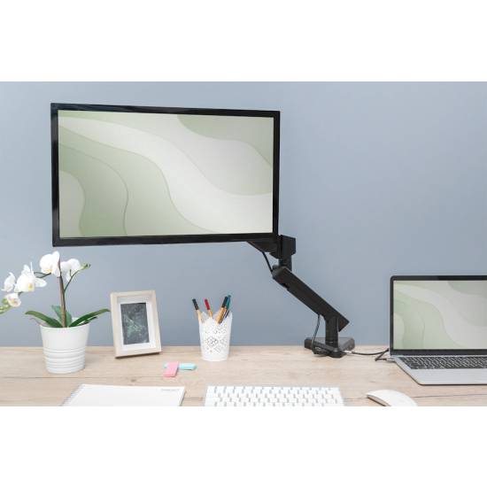 Ramię do monitora LCD ze sprężyną gazową HDMI VGA USB-C PD 87W Digitus DA-90405