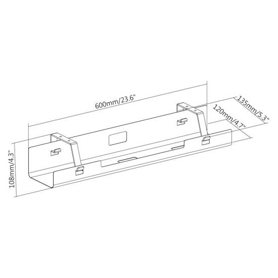 Organizator kabli mocowany pod blatem Digitus DA-90450