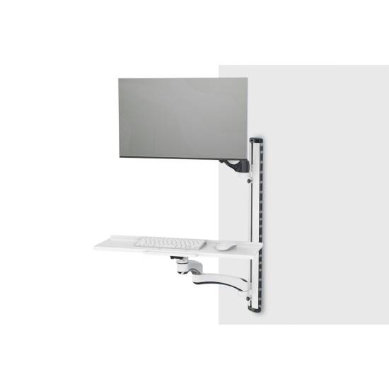 Ramię naścienne do LCD ze sprężyną gazową i półką na klawiaturę Digitus DA-90451