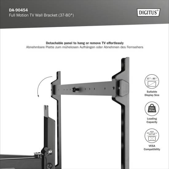 Uchwyt do TV Full Motion Digitus DA-90454