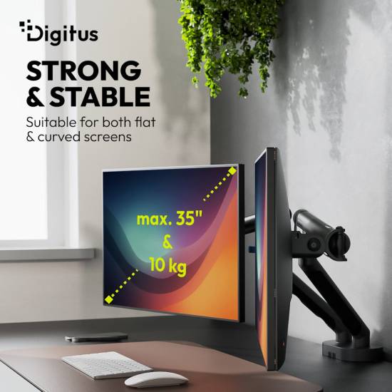 Ramię do monitora LCD ze sprężyną mechaniczną 2x 35