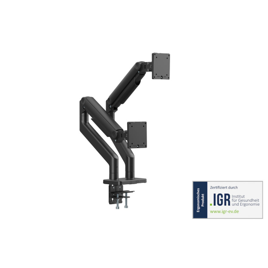 Ramię do monitora LCD ze sprężyną mechaniczną 2x 45