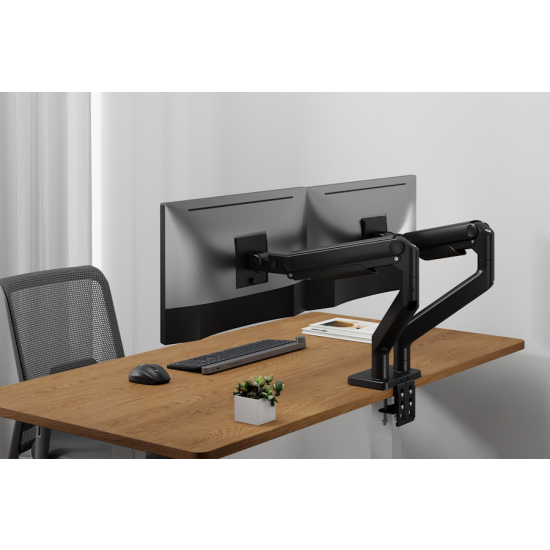 Ramię do monitora LCD ze sprężyną mechaniczną 2x 45