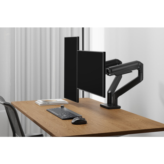 Ramię do monitora LCD ze sprężyną mechaniczną 2x 45