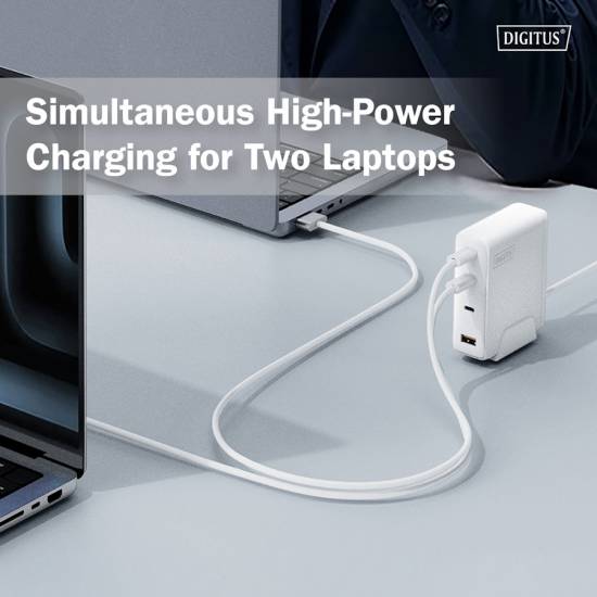 Ładowarka sieciowa zasilacz 140W GaN II USB-A x1 USB-C x3 Digitus DA-10305