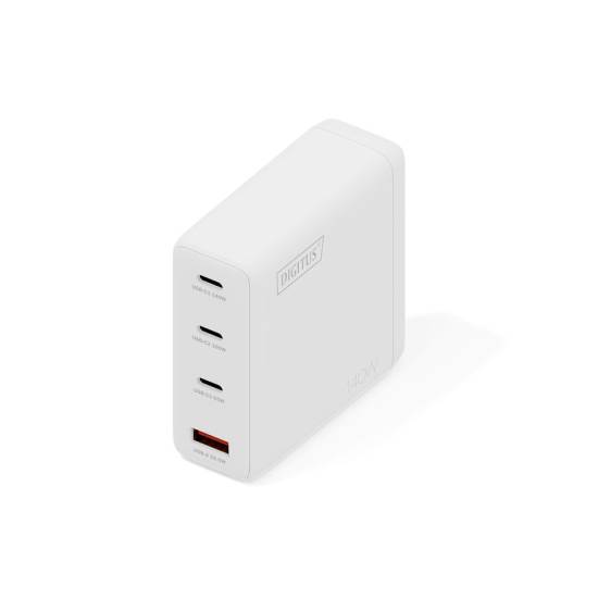 Ładowarka sieciowa zasilacz 140W GaN II USB-A x1 USB-C x3 Digitus DA-10305