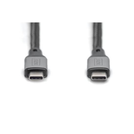 Kabel USB C 4.0 PowerDelivery 240W 40Gbps 1,0m Digitus DB-300443-010-S