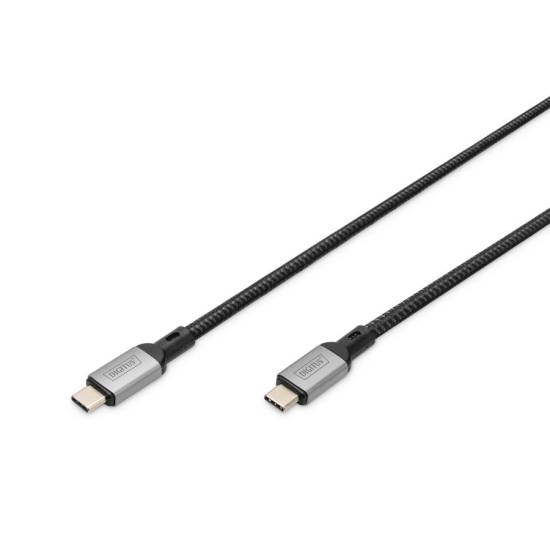 Kabel USB C 4.0 PowerDelivery 240W 40Gbps 1,0m Digitus DB-300443-010-S