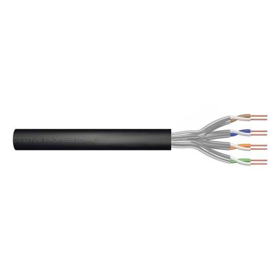 Kabel instalacyjny kat.5e U/UTP Fca AWG 24/1 PE 305m czarny zewnętrzny żelowany Digitus DK-1511-VH-305-OD